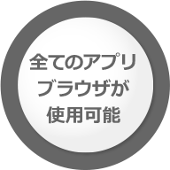 全てのアプリブラウザが使用可能